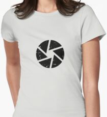 Iris Logo, black Women's Fitted T-Shirt