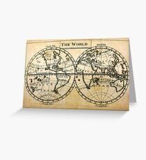 A New Geographical Pocket Companion Comprehending a Description of the Habitable World (New York, 1795) Greeting Card