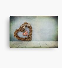 Wooden Heart Canvas Print