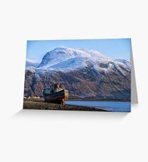 Ben Nevis and Old Fishing Boat Greeting Card