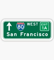 Straßenschild San Franciscos, CA, USA Sticker