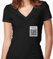 Bitcoin Accepted Here Women's Fitted V-Neck T-Shirt