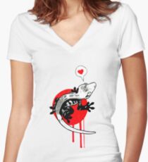 Gecko! Women's Fitted V-Neck T-Shirt