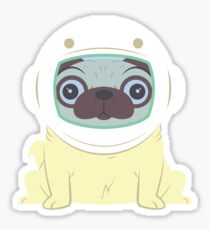 Pug in Space Sticker
