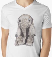 Baby Elephant Men's V-Neck T-Shirt
