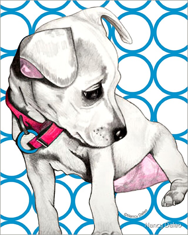 "Retro Chi Chihuahua puppy drawing" by Nancy Daleo Redbubble