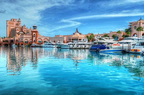 "Marina and Atlantis Towers - Paradise Island, The Bahamas" Poster by 242Digital | Redbubble