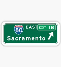 Sacramento, CA Road Sign, USA Sticker