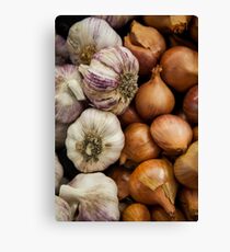 Garlic & Onions Canvas Print