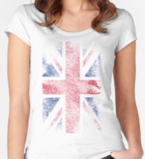 Union Jack - Flag Great Britain - Vintage Look Women's Fitted Scoop T-Shirt
