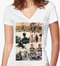 Life of McQueen Women's Fitted V-Neck T-Shirt