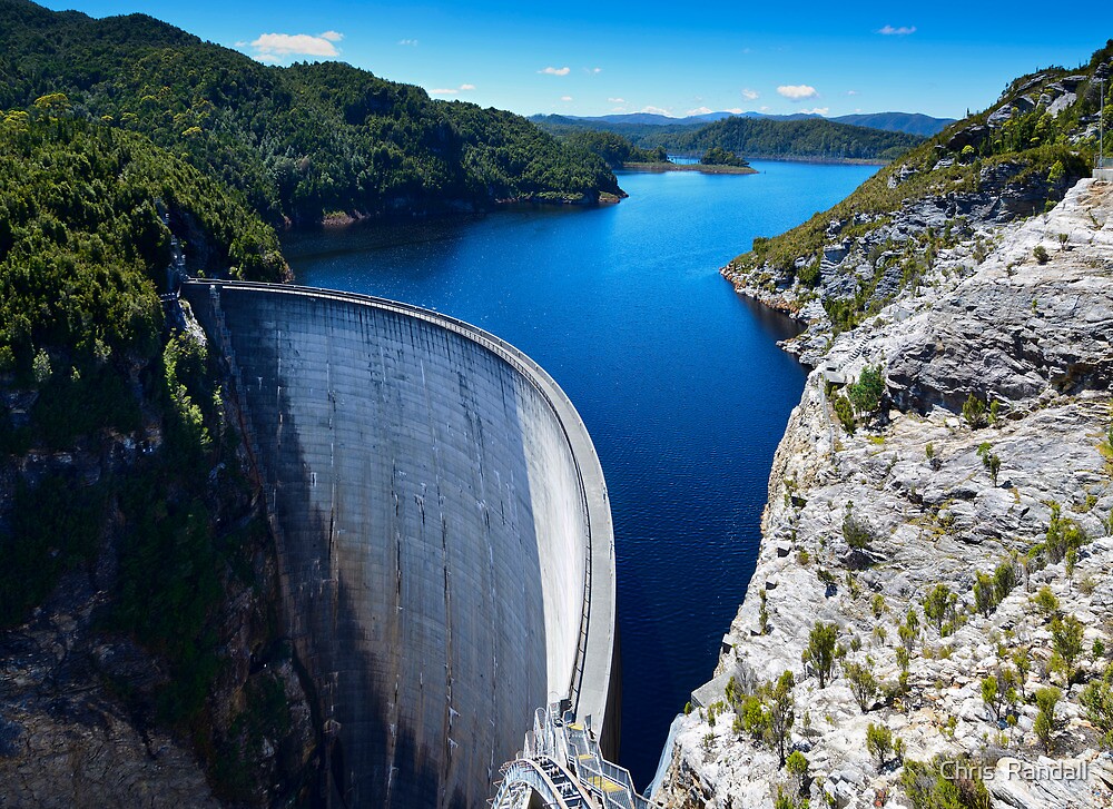 "Gordon River Dam" by Chris Randall Redbubble