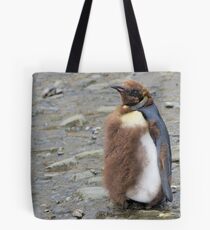 King Penguin Chick moulting in South Georgia Tote Bag