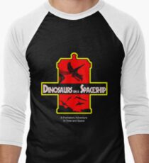 Dinosaurs on a Spaceship Men's Baseball ¾ T-Shirt