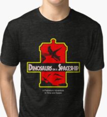 Dinosaurs on a Spaceship Tri-blend T-Shirt