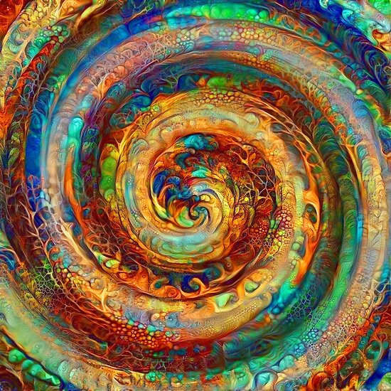 Abstractions of abstract abstraction of colorful spiral