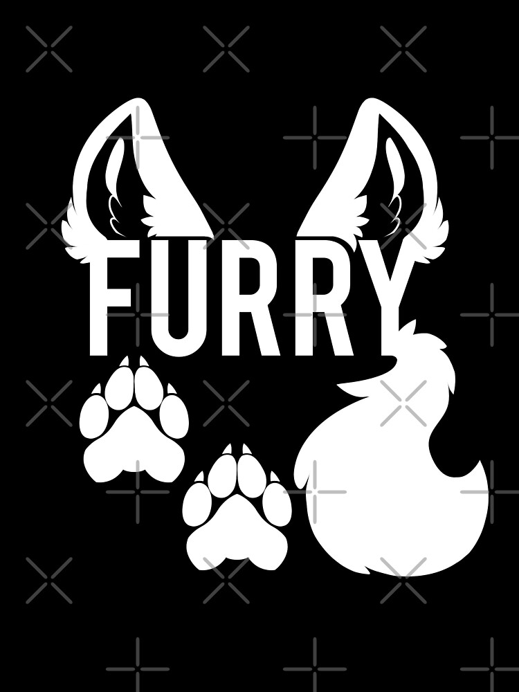 "FURRY white text" by 8BitPaws Redbubble