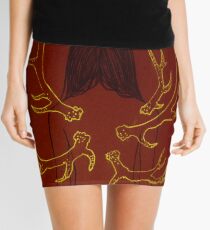Maroon Metamorphosis Mini Skirt