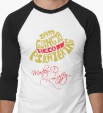 Mugiwara Typography Men's Baseball ¾ T-Shirt