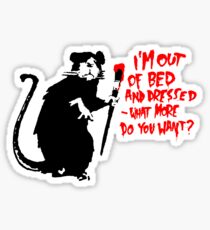 Banksy - Out of Bed Rat Sticker