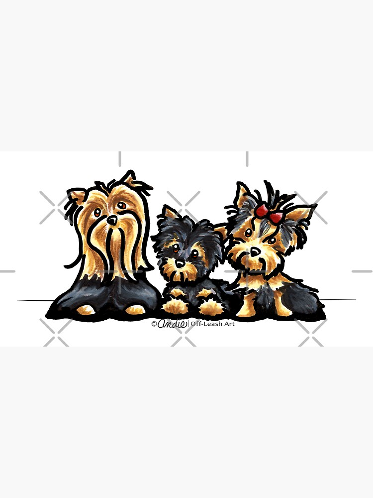 YorkieTrio by offleashart