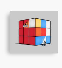 Solving the cube Canvas Print