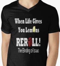 The Binding of Isaac REROLL!! Men's V-Neck T-Shirt