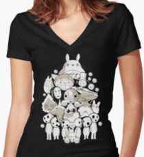My neighborhood friends Women's Fitted V-Neck T-Shirt