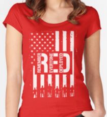 R.E.D. (Remember Everyone Deployed) Women's Fitted Scoop T-Shirt