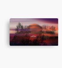 ©DigiArt UFO Land. Canvas Print