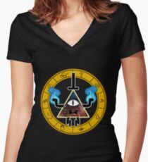Bill Cipher Women's Fitted V-Neck T-Shirt