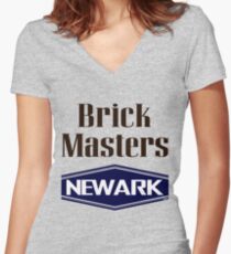 'Brick Masters' (v) Women's Fitted V-Neck T-Shirt