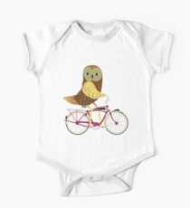 Owl Bicycle One Piece - Short Sleeve