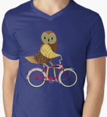 Owl Bicycle Men's V-Neck T-Shirt