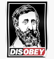Henry David Thoreau "Disobey" Poster