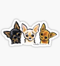 Smooth Chihuahua Trio Sticker