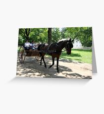 Horse and Carriage Greeting Card