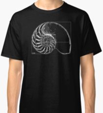 Fibonacci on a nautilus shell Classic T-Shirt