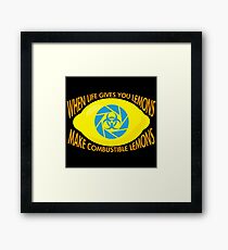 Combustible Lemons Framed Print