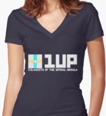 Design 3: Colonists of the Spiral Nebula Women's Fitted V-Neck T-Shirt