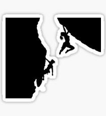 women rock climbing Sticker