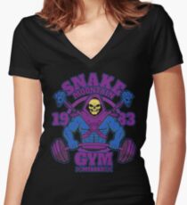 Snake Mountain Gym Women's Fitted V-Neck T-Shirt