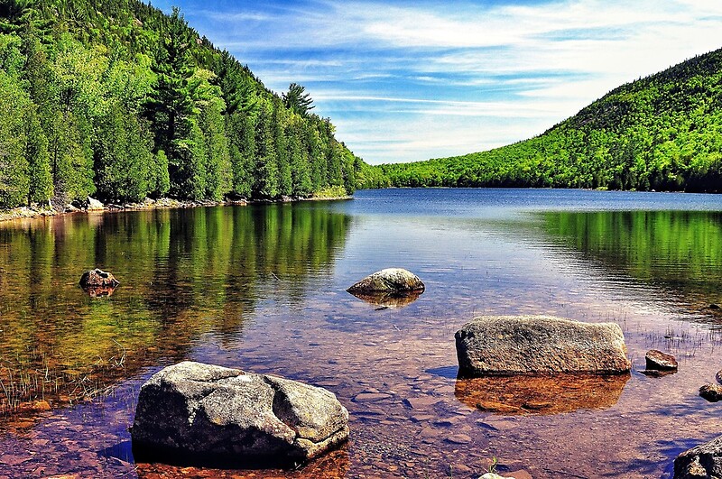 "Jordan Pond, Acadia National Park, Maine, USA" by fauselr | Redbubble