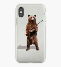 Bear with a shotgun iPhone Case