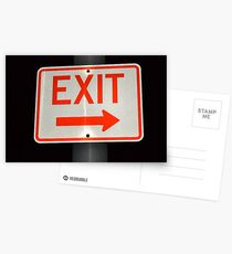 Exit Sign Postcards