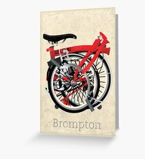 Brompton Bicycle Folded Greeting Card