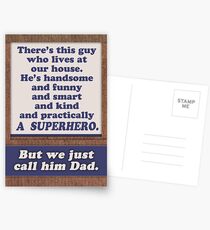 Happy Father's Day, Superhero Dad. Postcards