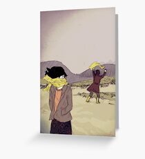 Tarjeta de felicitación A medida que cruzamos el universo