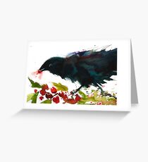 Christmas Crow Greeting Card