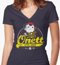 Onett little league Women's Fitted V-Neck T-Shirt